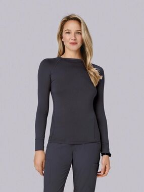 Mandala Women’s Long Sleeve Underscrub - Pewter